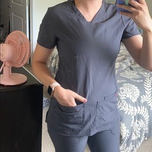 HeartSoul Scrub Top - Pewter